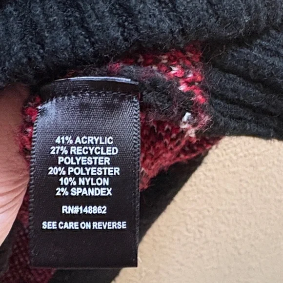 Torrid Black and Red Knit Oversized Cardigan - Picture 3 of 8